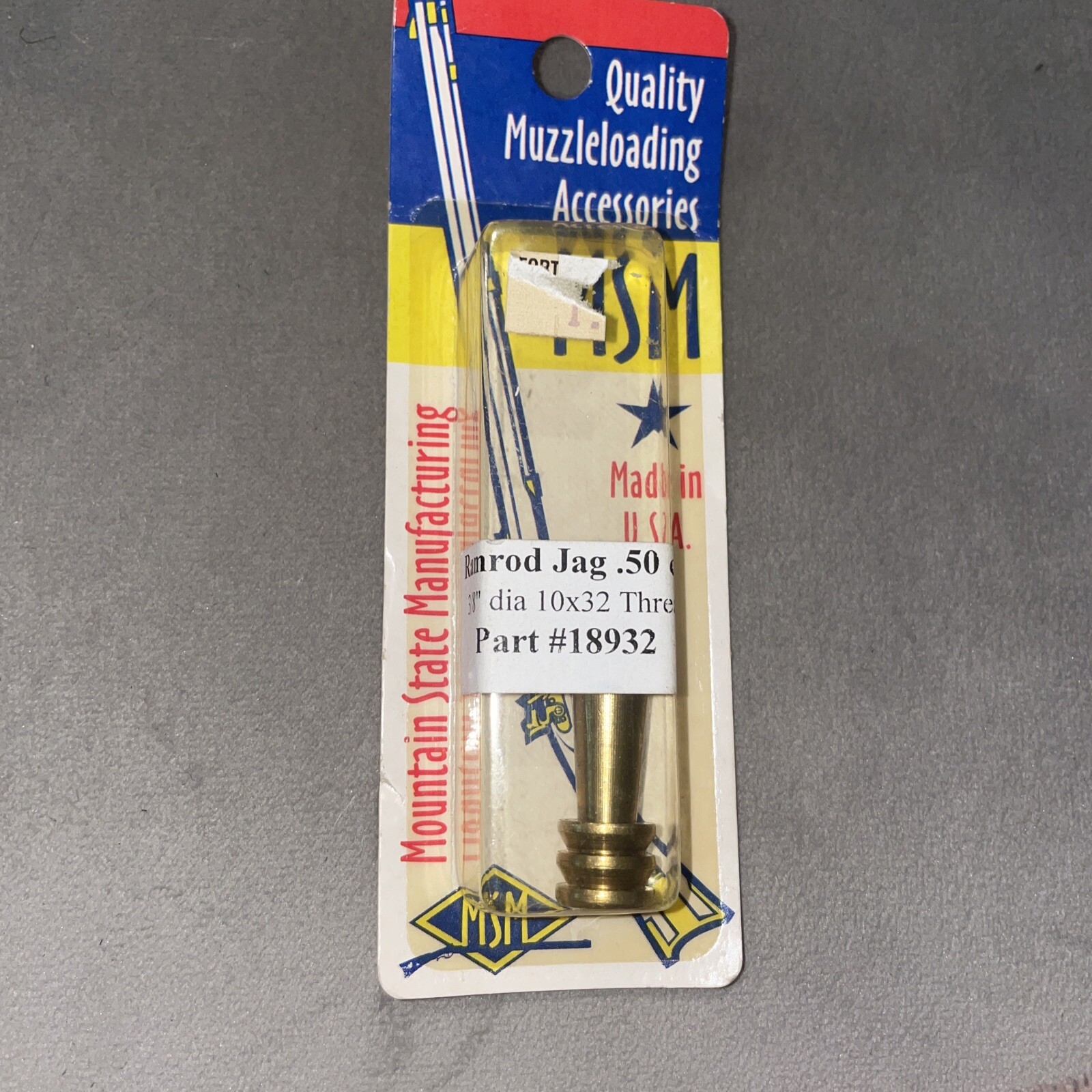 MSM # Part 18932 Muzzleloader .50 Cal Brass Jag 10-32