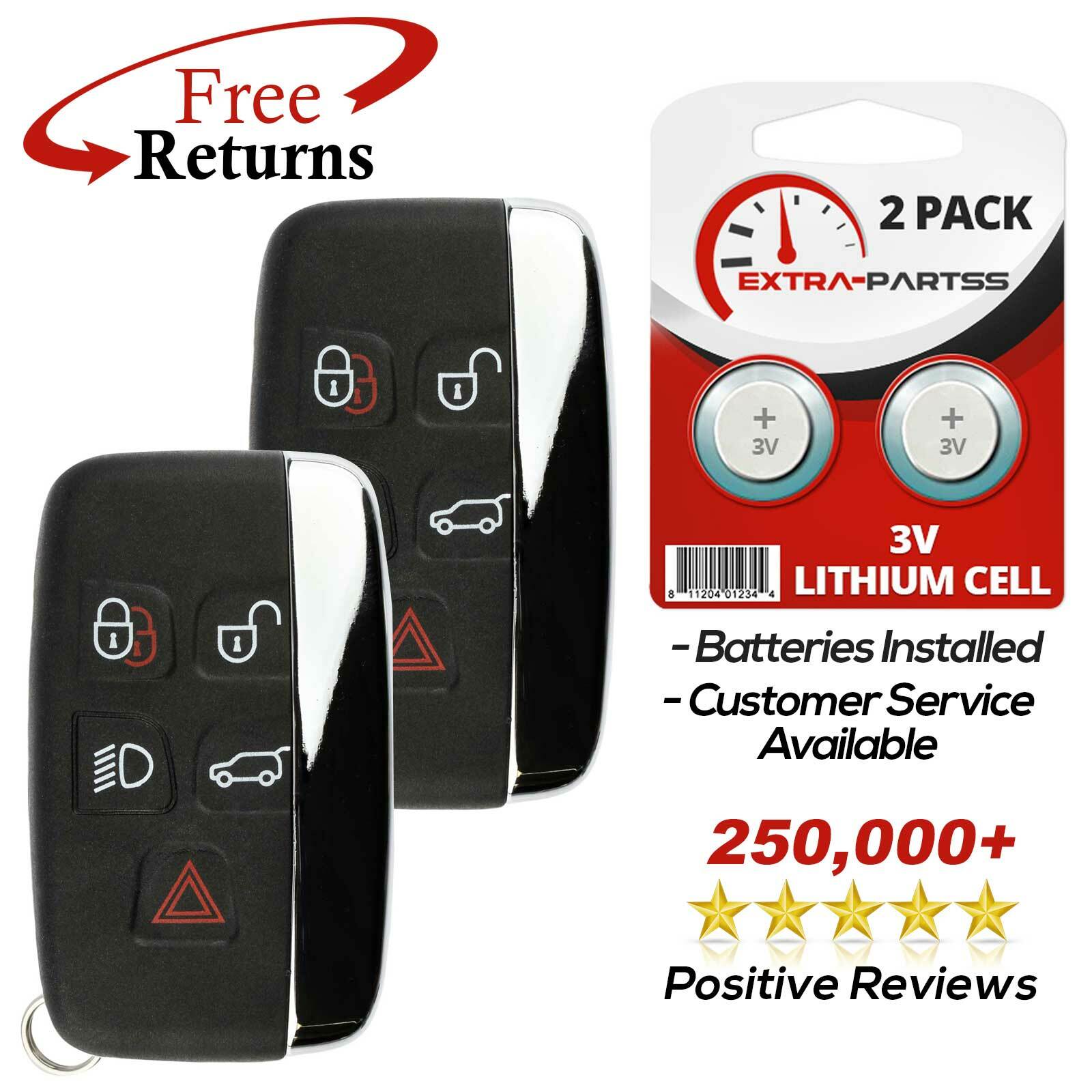 2 For 2012-2018 Range Rover Keyless Smart Remote Key Fob KOBJTF10A
