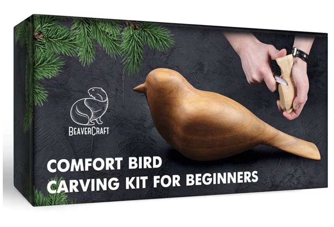 BeaverCraft Wood Carving Kit Comfort Bird DIY Whittling Set for Beginners NEW