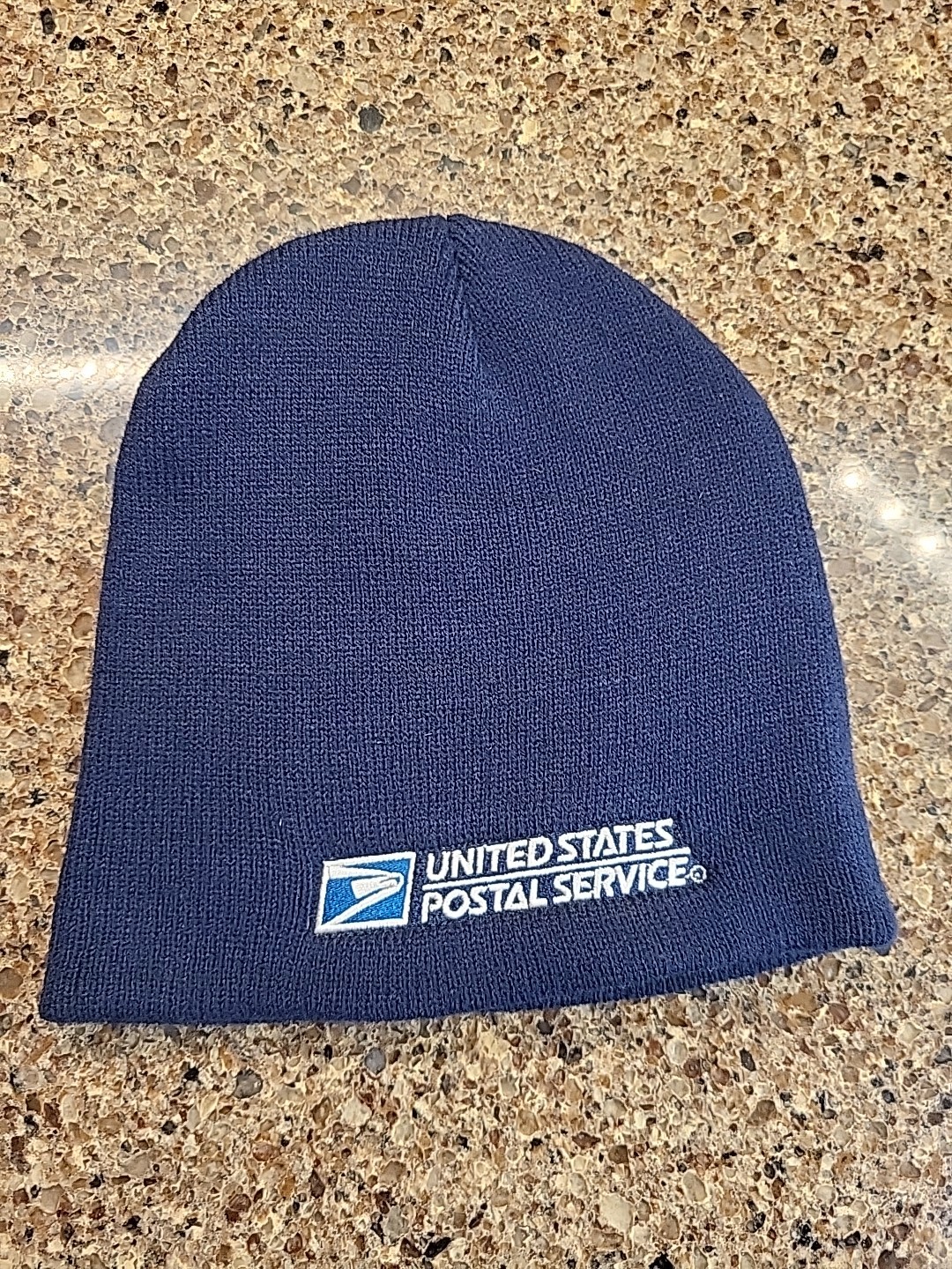USPS United States Postal Service Blue Beanie Hat Winter Mail Cap