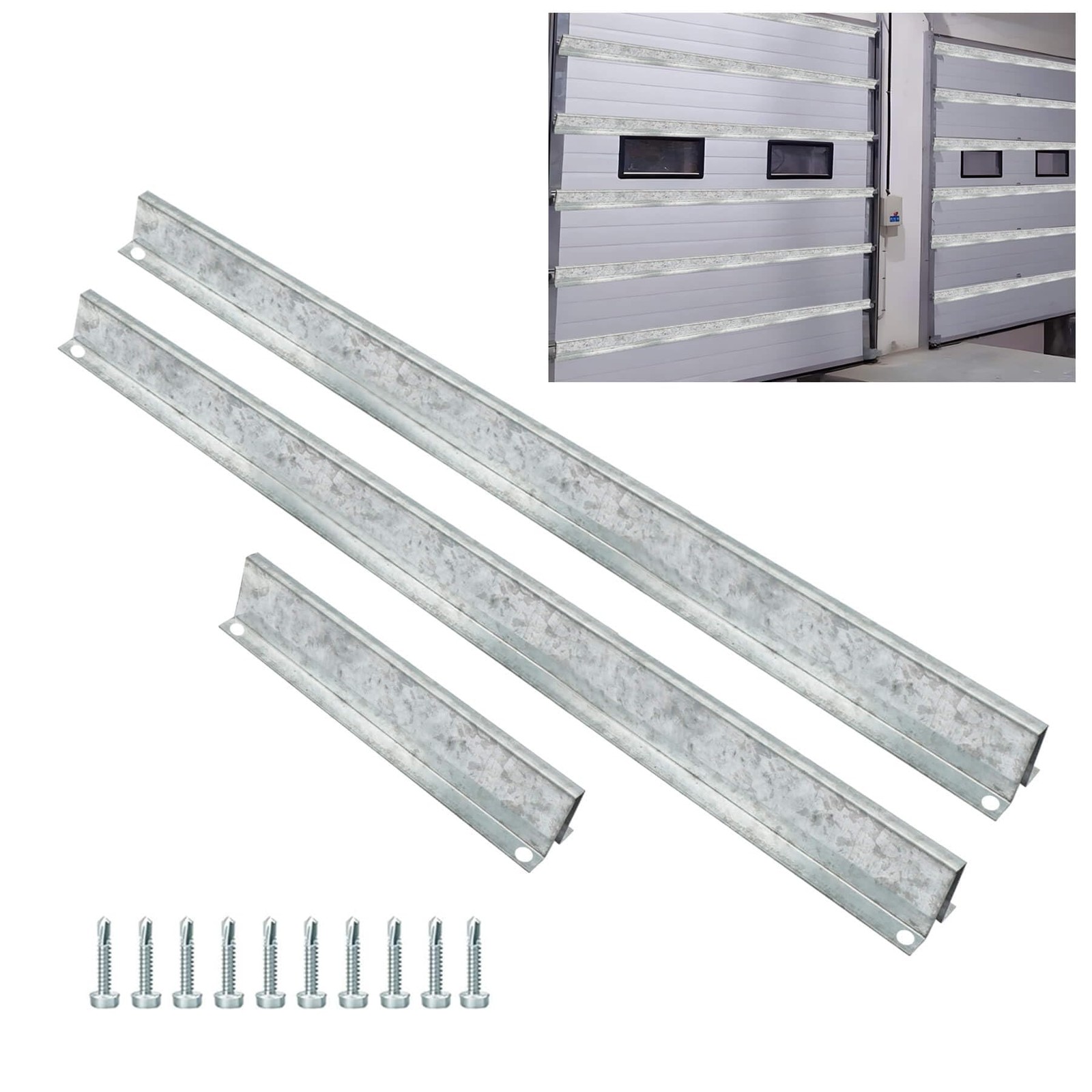 Heavy Duty Garage Door Support Reinforcement Strut Kit for 8FT Garage Door, U...