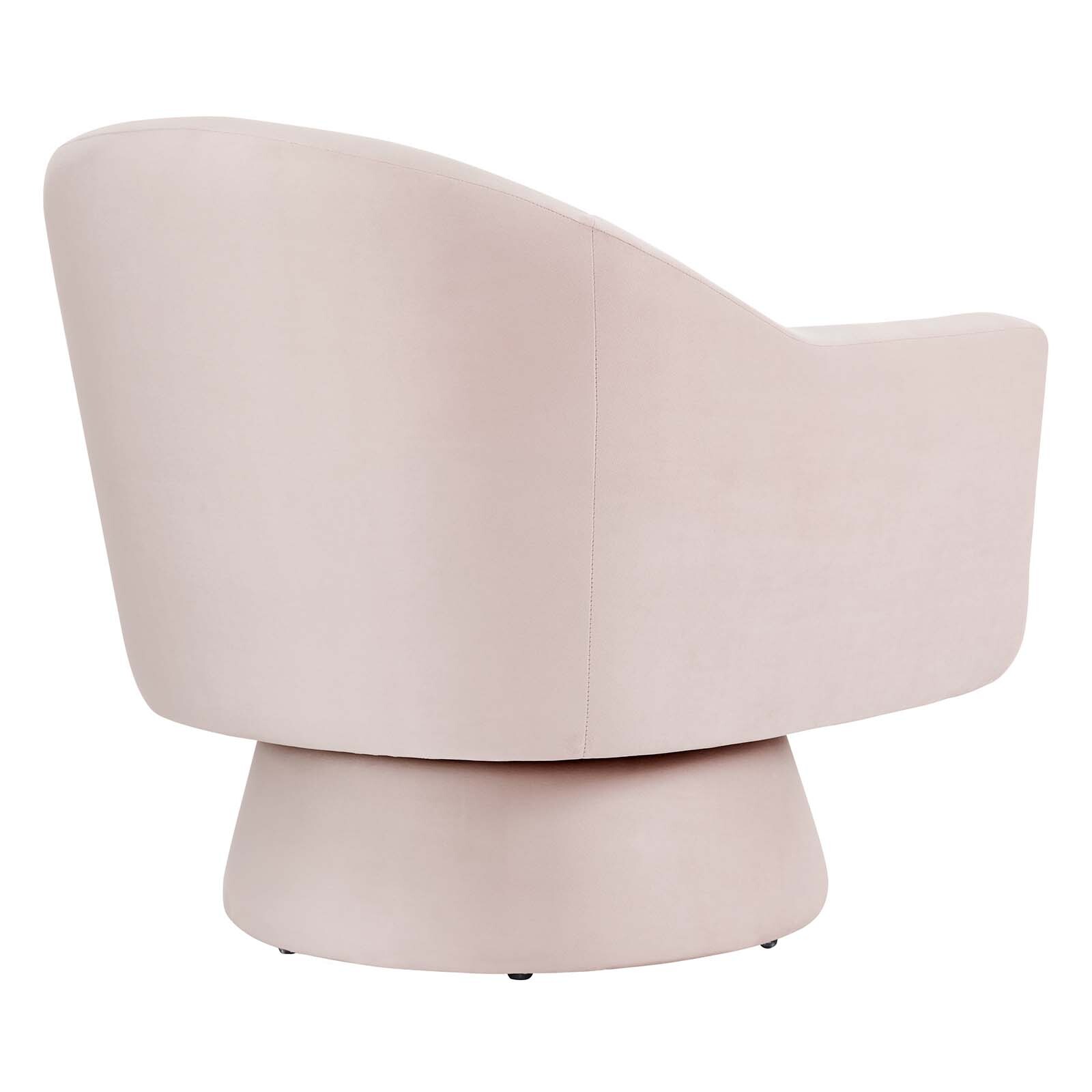 Modway Astral Performance Velvet Accent Swivel Chair in Pink
