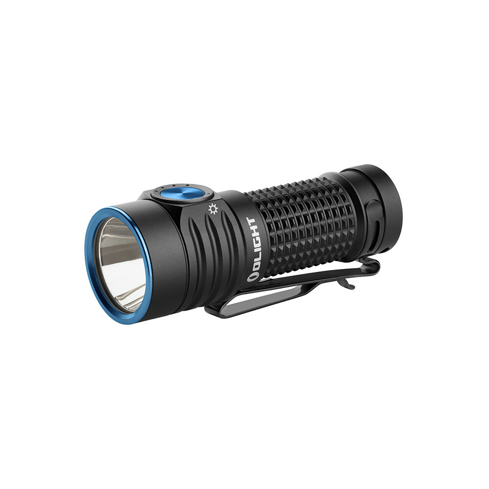 Olight Baton Turbo Black Compact EDC Flashlight, 510m Long Range Beam, 1000 Lume