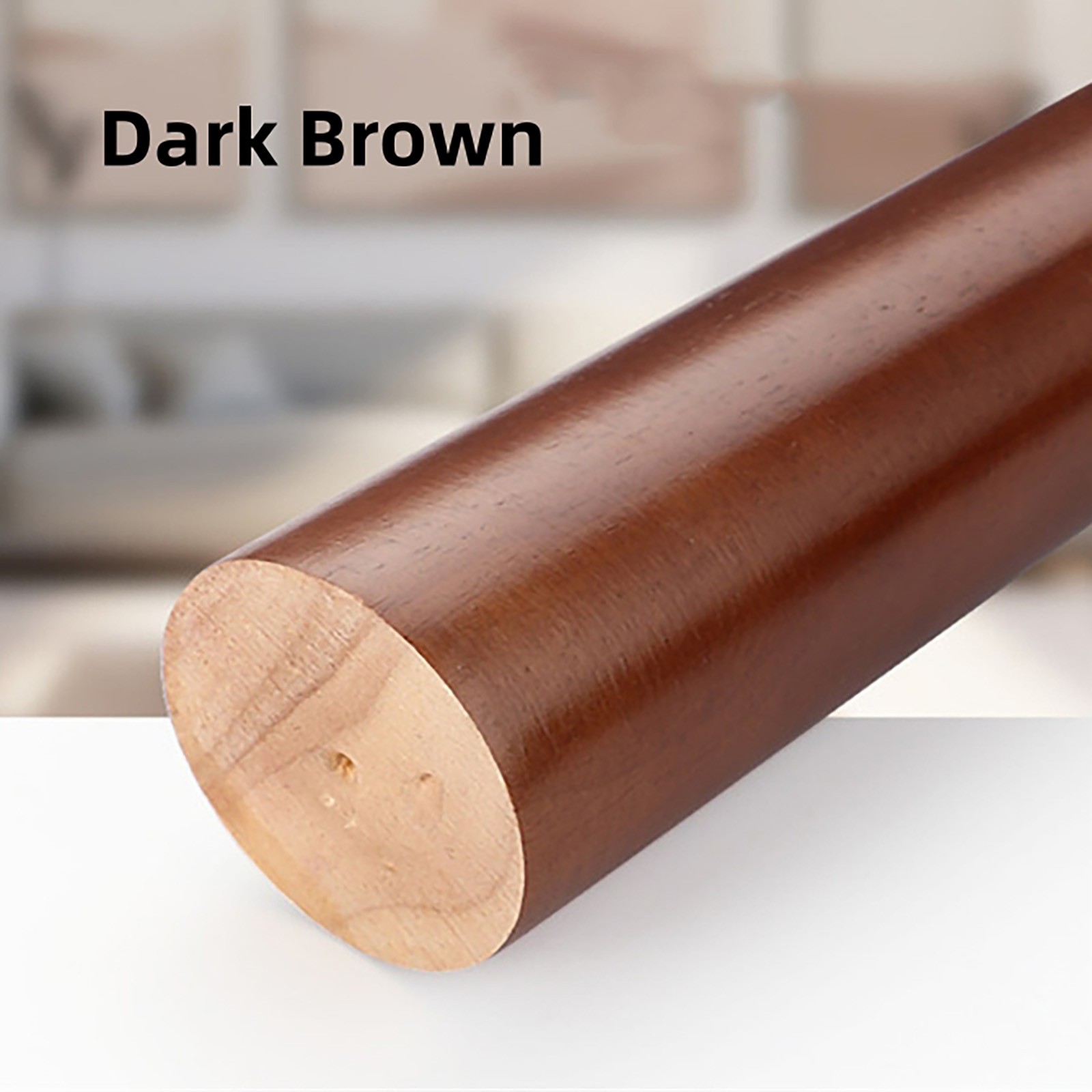 4PCS/Set 6" Tapered Oblique Walnut Wooden Dark Brown Furniture Leg Accessories