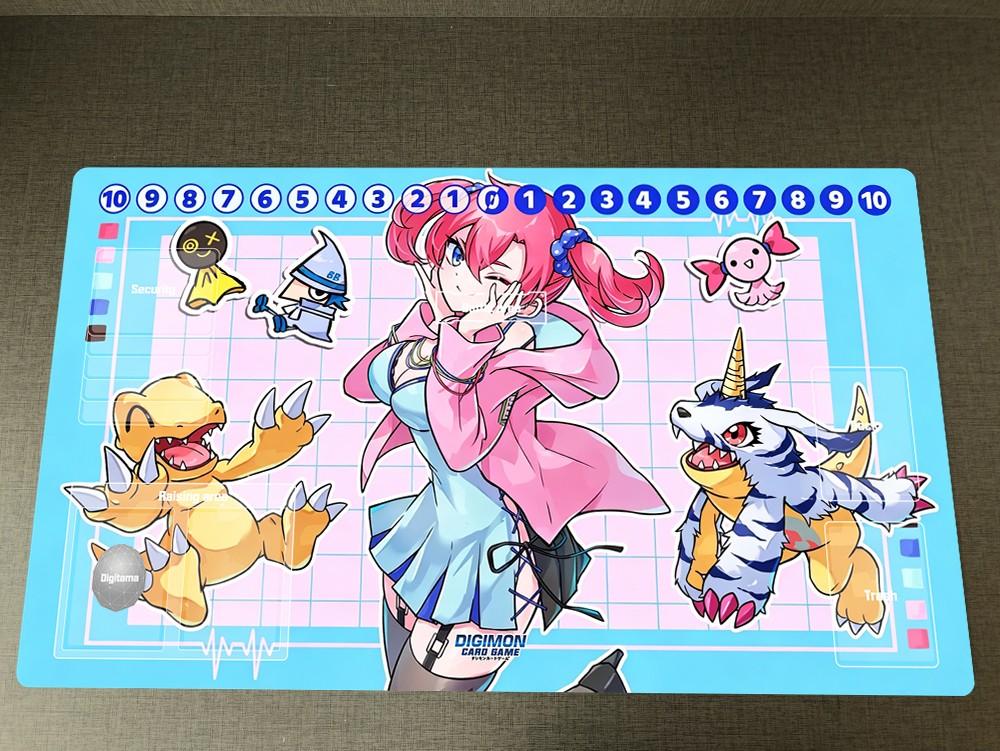 Digimon Table Playmat CCG DTCG TCG Mouse Pad Nokia Shiramine Card Game Mat & Bag