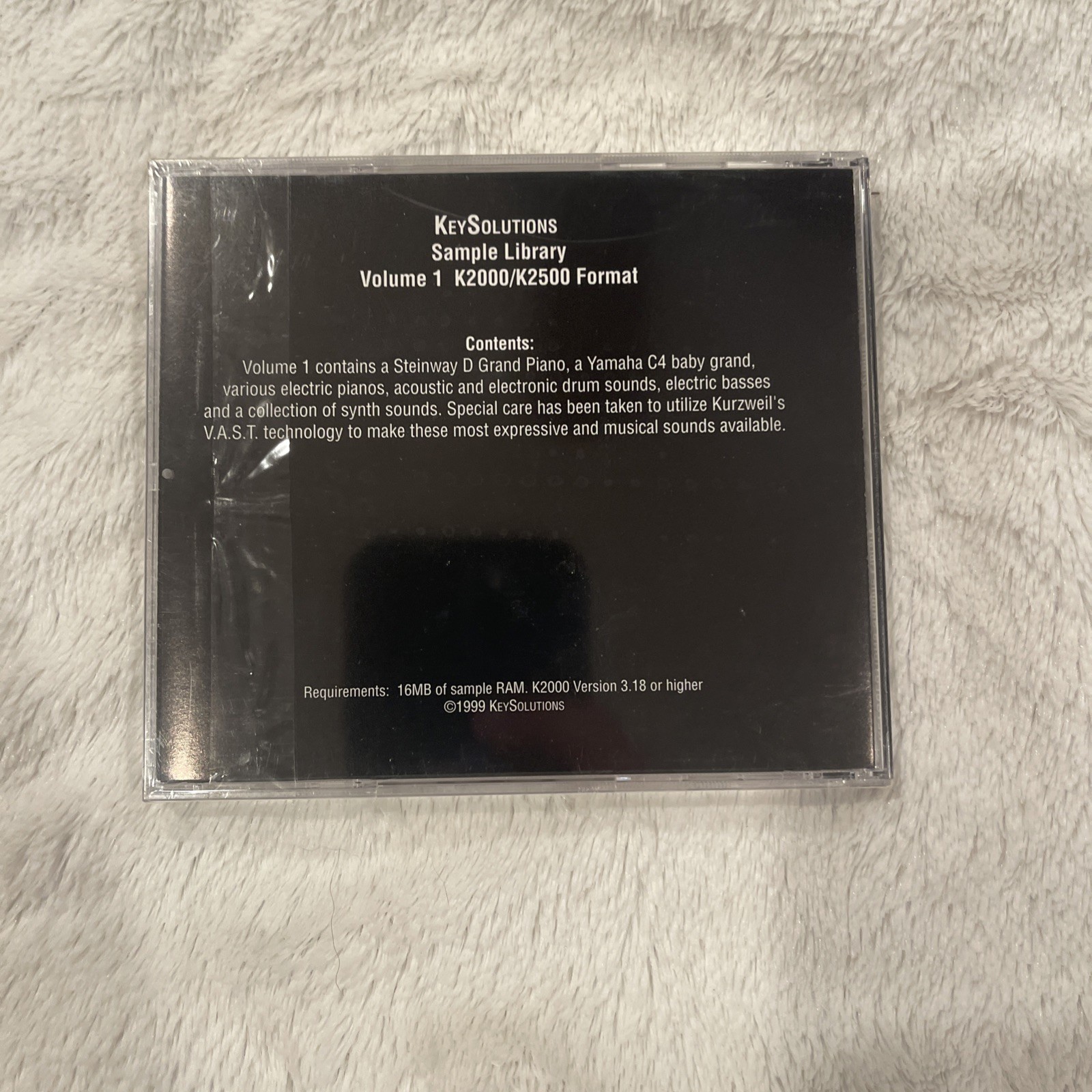 Kurzweil K2000/K2500 Sample Library. Key Solutions. Vol 1. Sealed. Rare