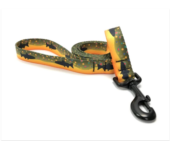 Freshwater Trout Gamefish Pattern DOG COLLARS LEASHES AWESOME!! NEW!!