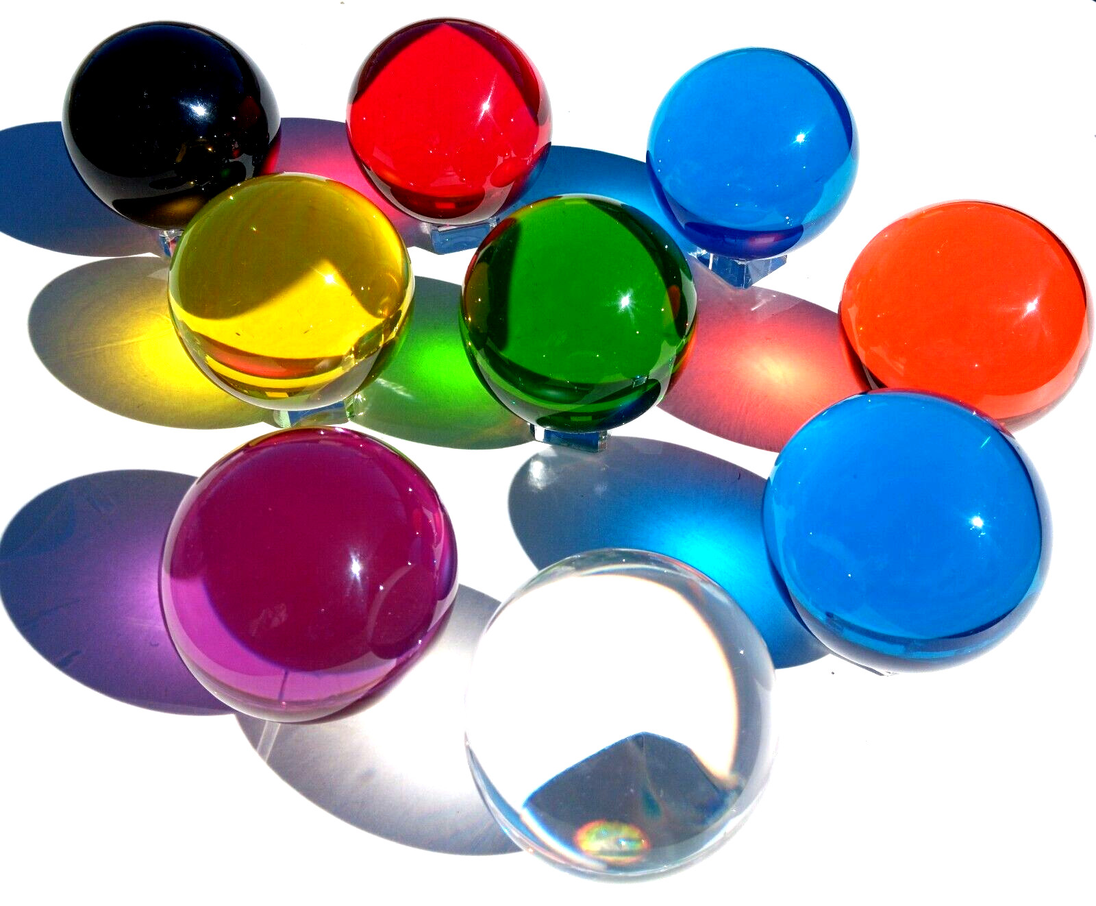 Acrylic Contact Juggling Balls 68mm - Multi/Single Ball Performance - 11 Colors!