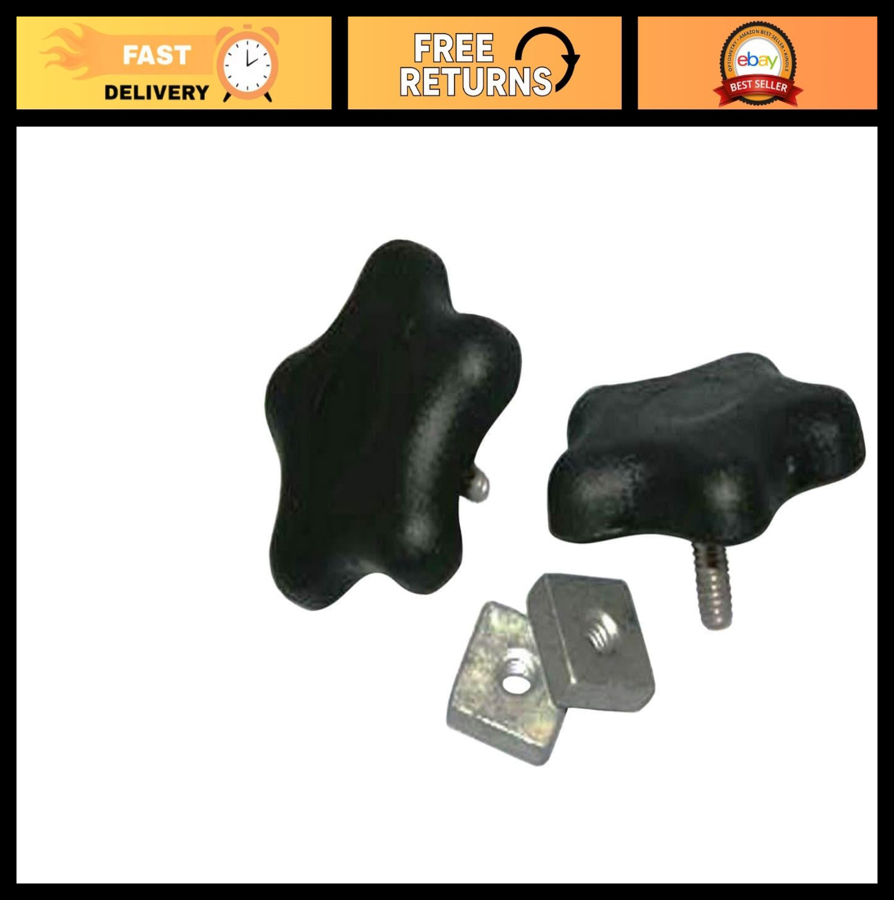Black Arm Knobs Set of 2 for A&E Awning, Durable Replacement Parts, Easy Install