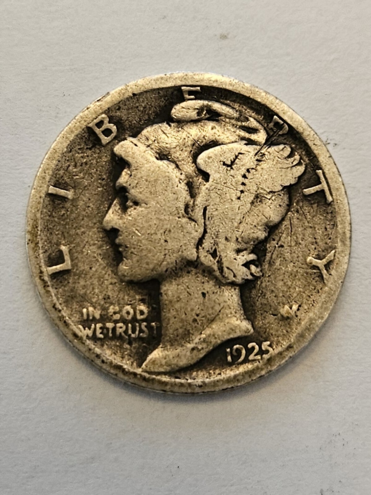 1925 S MERCURY DIME Lot #4 1925S semi-key date!