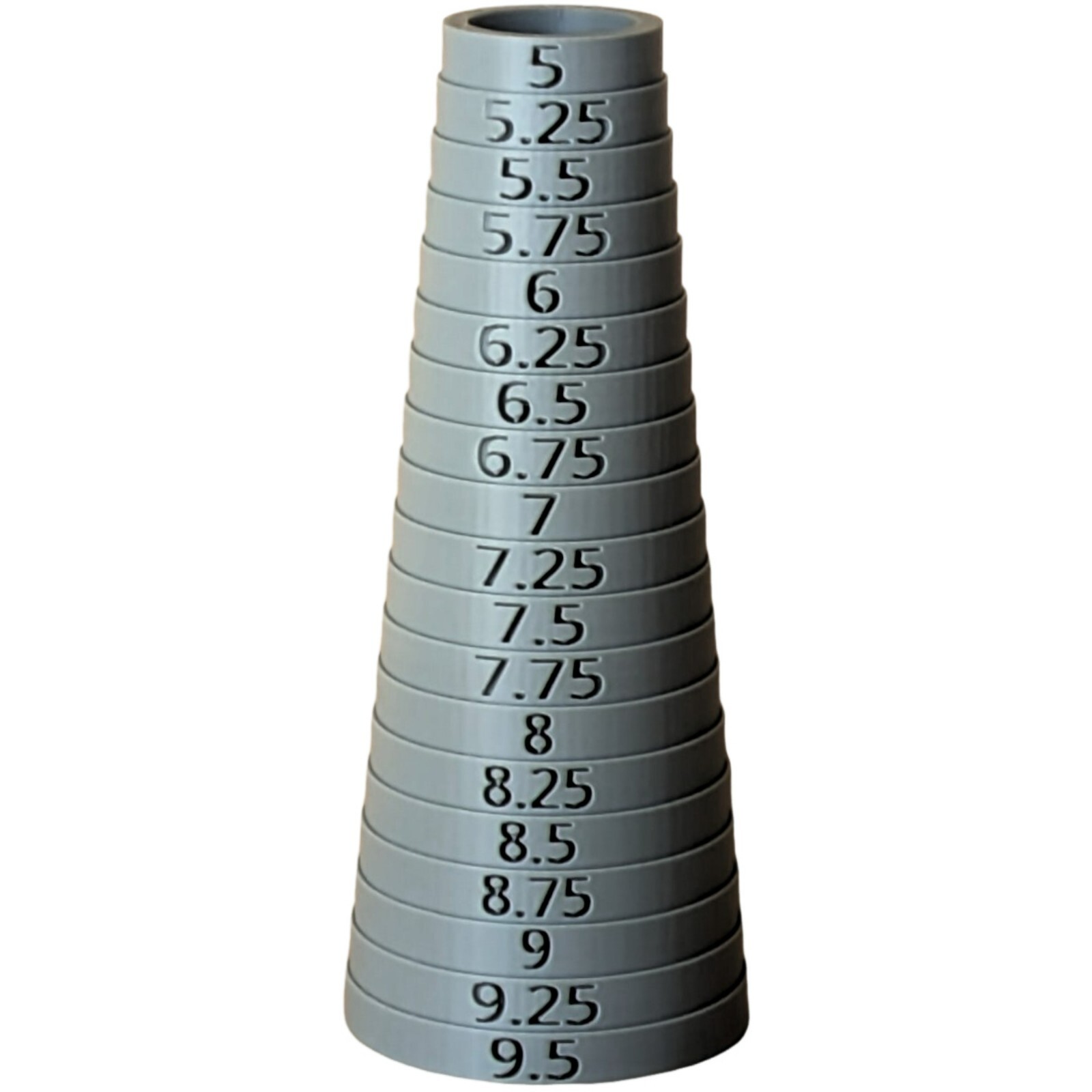 Round Bracelet Sizer Mandrel Quarter Sizes - Made in USA