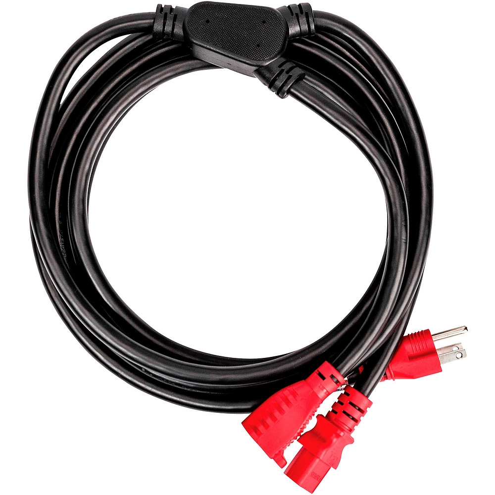 D'Addario Planet Waves IEC to NEMA Plug Power Cable+, 10 FT 10 ft. RedBlack