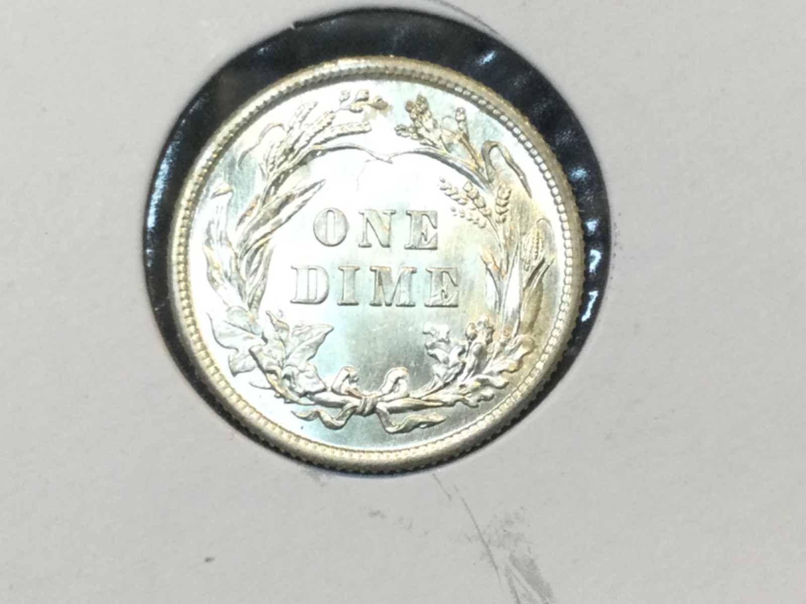 1911 Barber Dime, Uncirculated frosty White