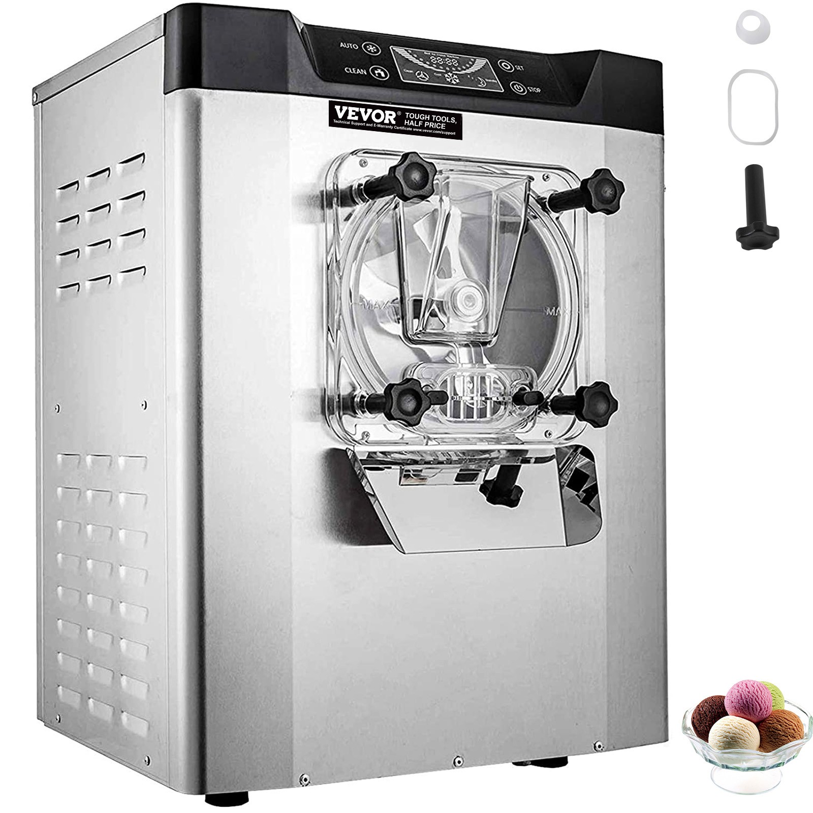 VEVOR Commercial Hard Ice Cream Machine 4.3-5.28 US Gallon/H Ice Cream Maker