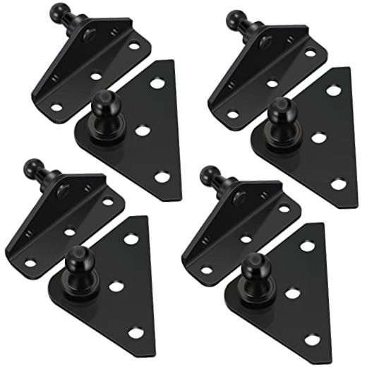 8 Pcs 10 mm Gas Strut Bracket Mounts, Black Steel, Wall & Corner Mount,