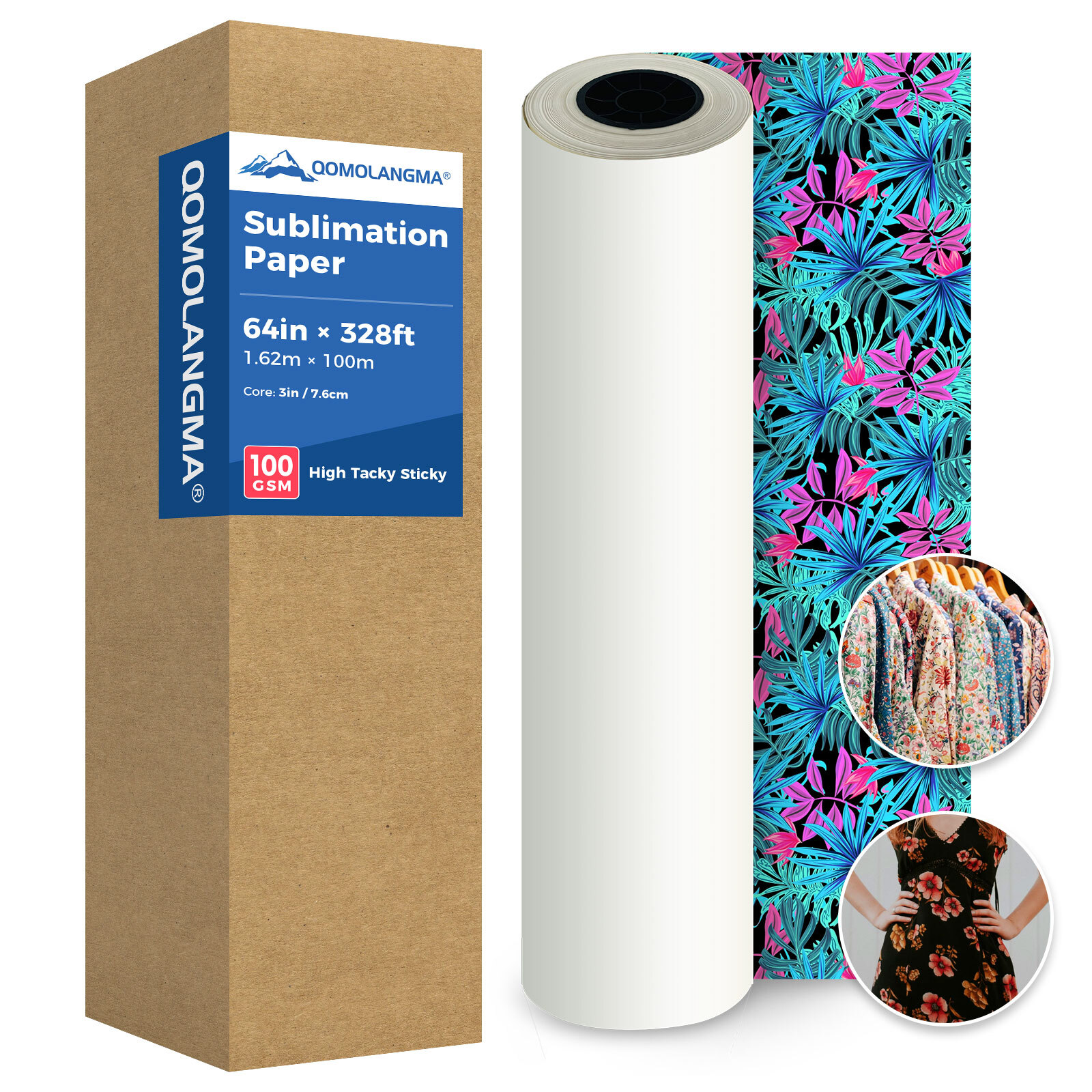 100gsm 64" x 328´ High Tacky / Sticky Sublimation Transfer Paper