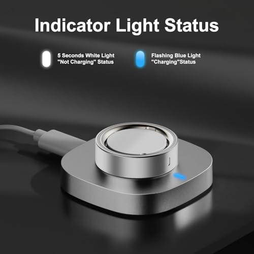 Charger Compatible with Aura-Ring Gen 4, Charging Dock with USB-C Cable Size 8