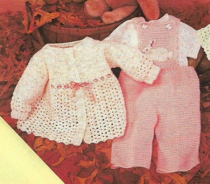 FIRST PRIZE WINNER BABY JACKET OVERALLS DIGEST SIZE CROCHET PATTERN INSTRUCTIONS