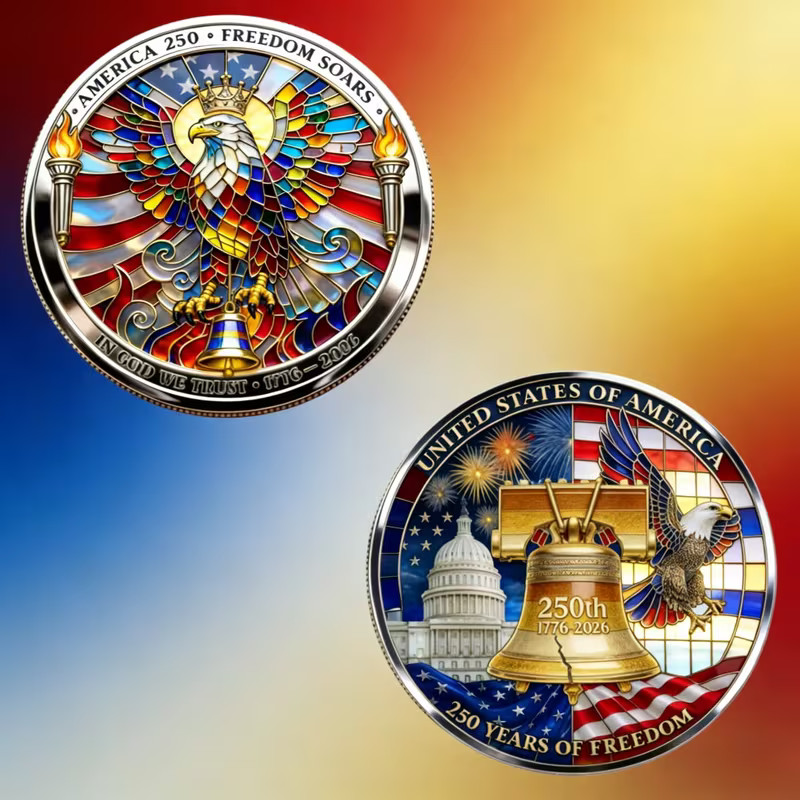United States 250 Anniversary Challenge Coin Commemorative US 1-pc bu