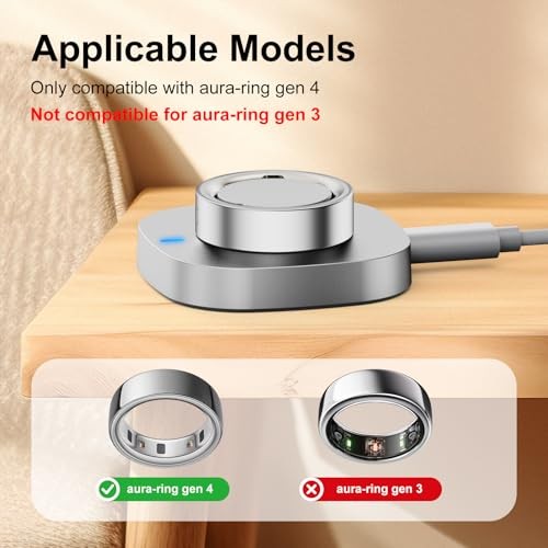 Charger Compatible with Aura-Ring Gen 4, Charging Dock with USB-C Cable Size 8