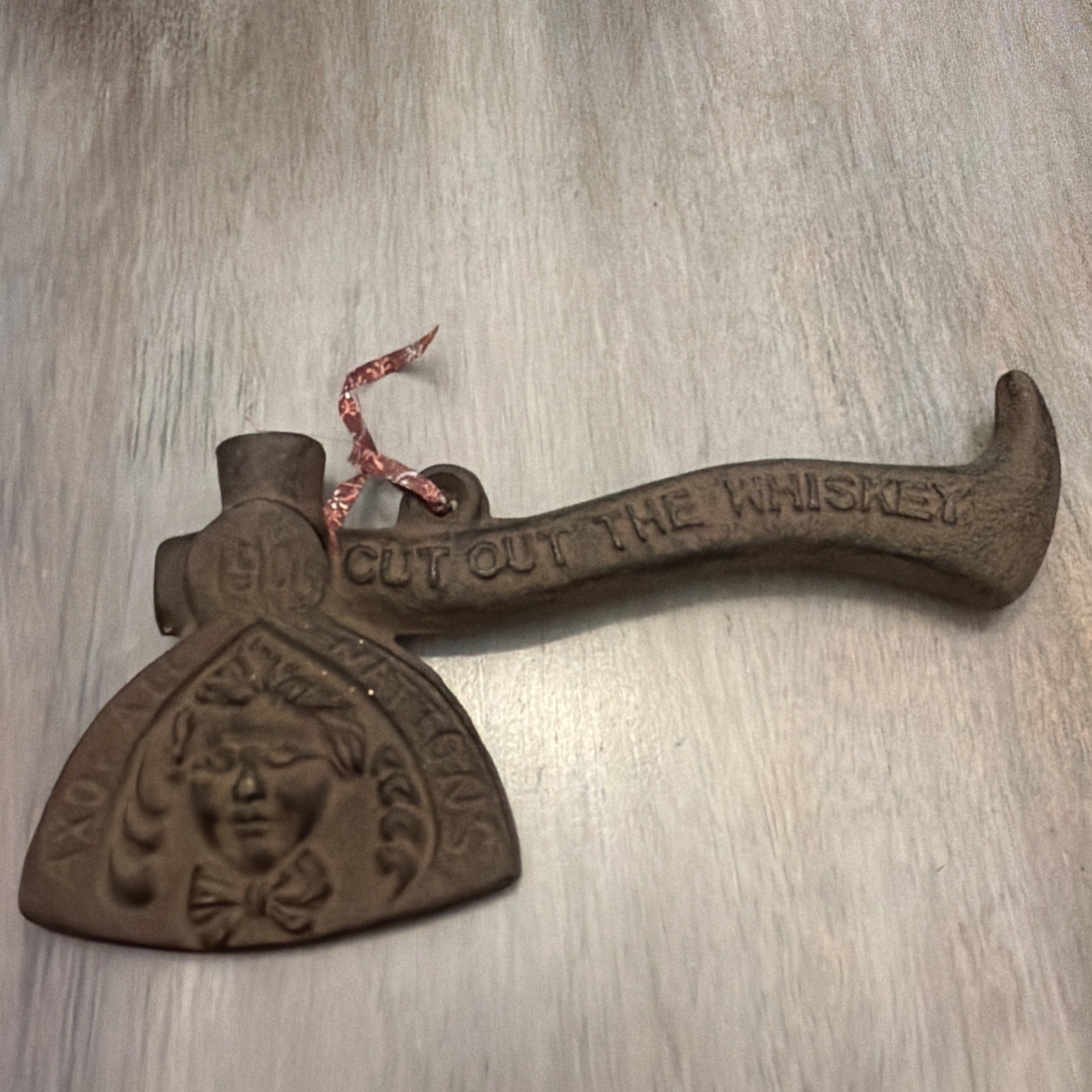 1901 WHISKEY PROHIBITION CAST IRON AXE ART STOVE CO DETROIT MI ADVERTISEMENT