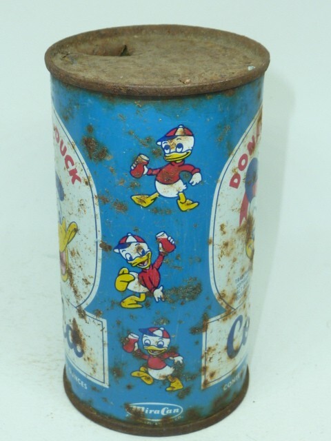 Empty Top Opened 12oz Donald Duck Cola Flat Top