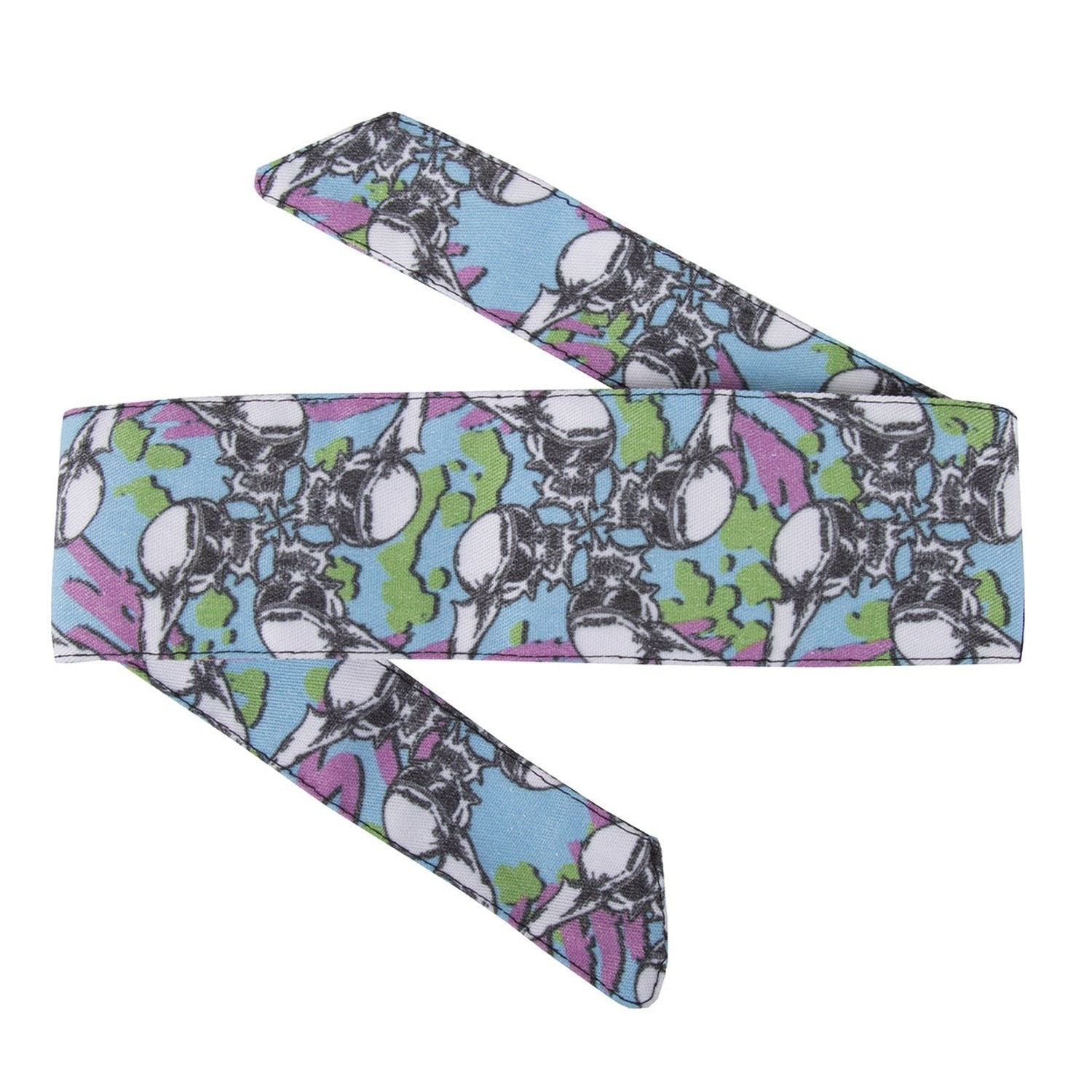 HK Army Headband - Hostilewear Vintage - Skulls Blue / Pink
