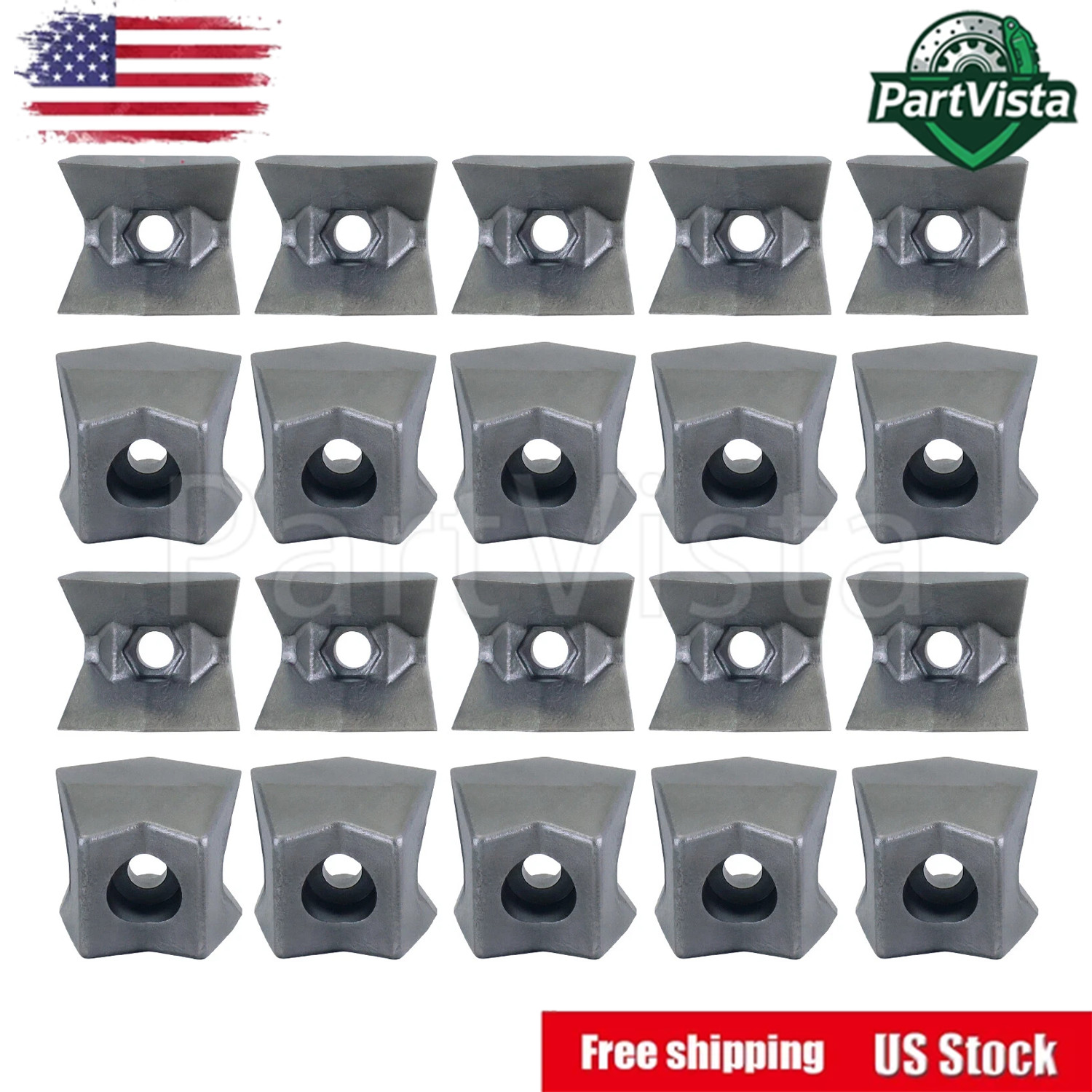 For Fecon Cubit Reversible Knife Teeth 20Pcs Replacement