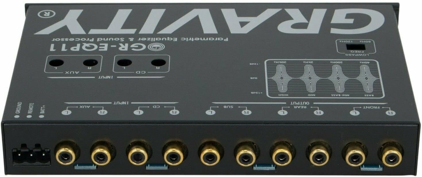 GR-EQP11 1/2 DIN Digital Bass Machine 9V Car Parametric Equalizer