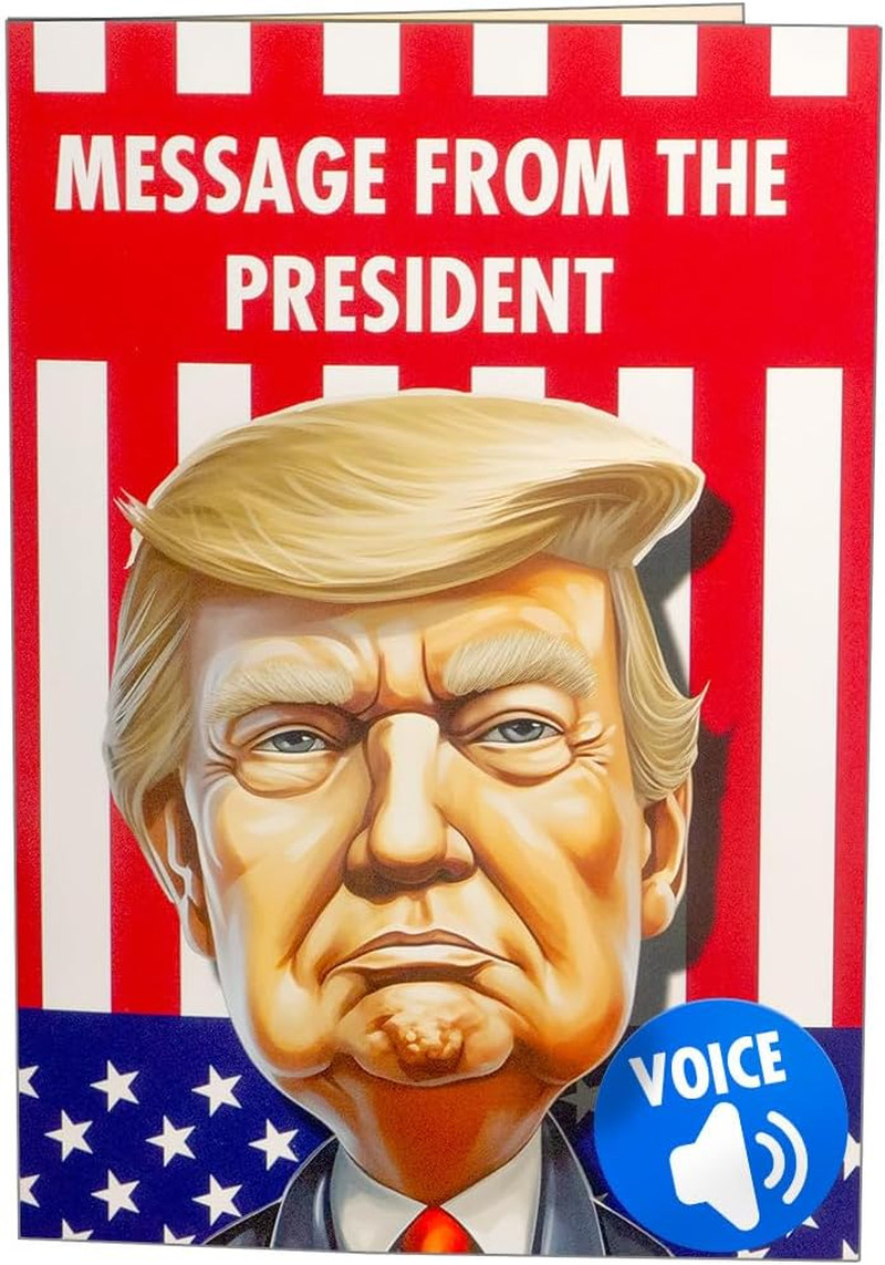 Donald Trump Birthday Card Talking - Trump Merchandise Gift, Funny Birthday Card