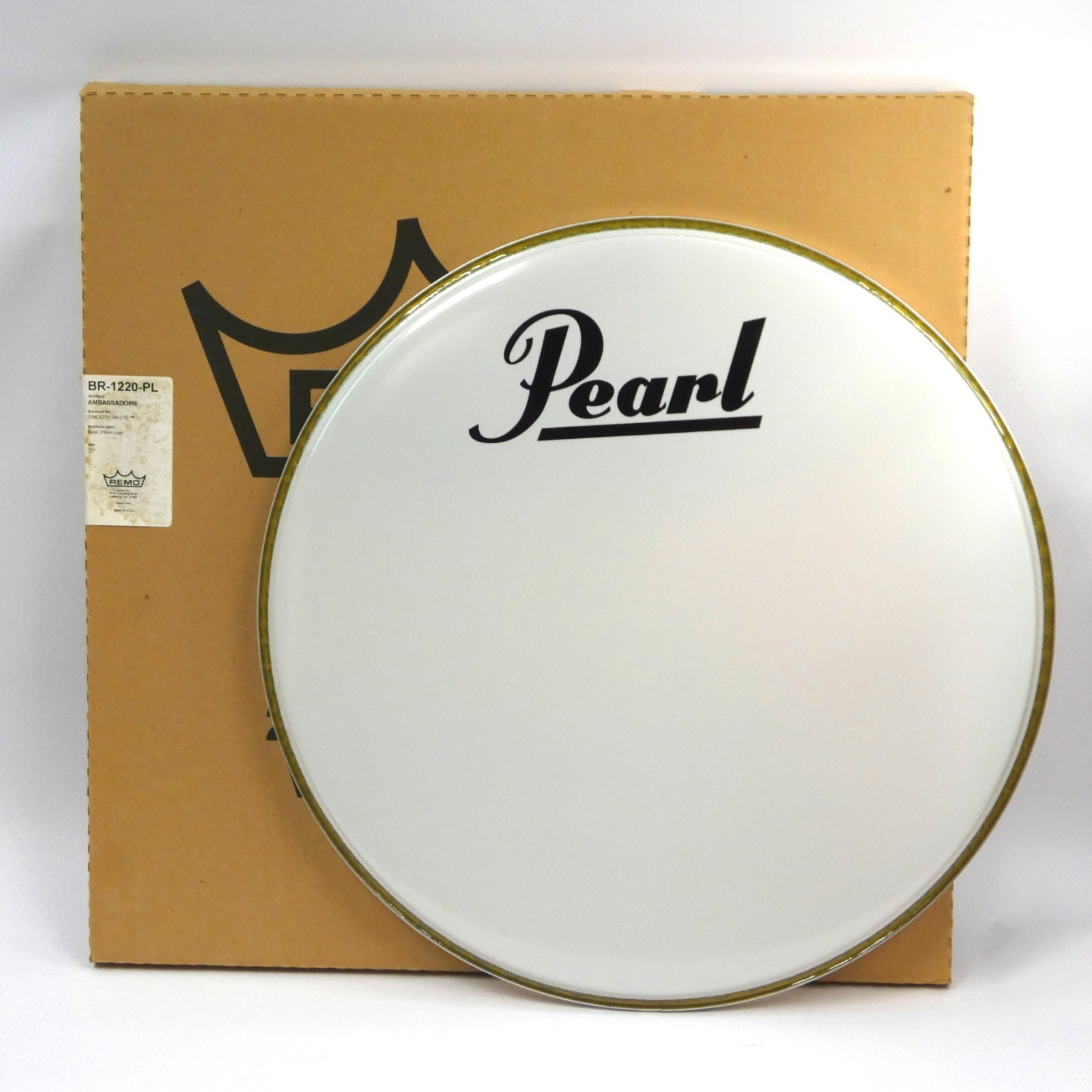 BRAND NEW (Open Box) Remo BR-1220-PL 20" Ambassador Smooth White Bass Drum Head