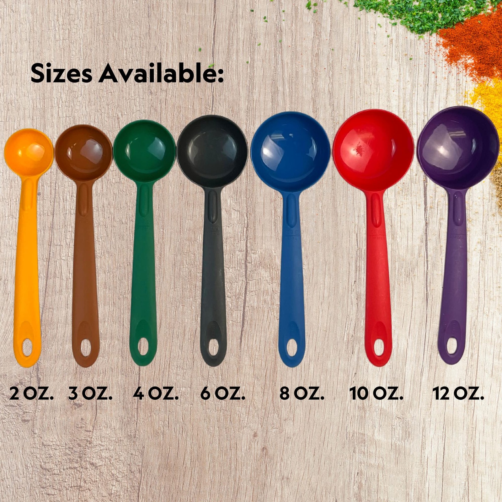 6 oz. Solid Round Circle Server Portion Utensil, Copolymer Plastic Heat Resis...