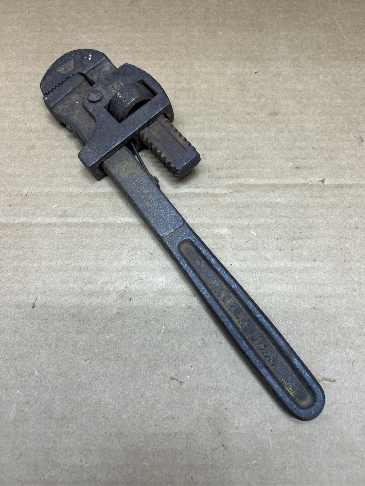 Vintage TRIMONT MFG CO ROXBURY MASS USA 14 Inch Pipe Wrench Made USA