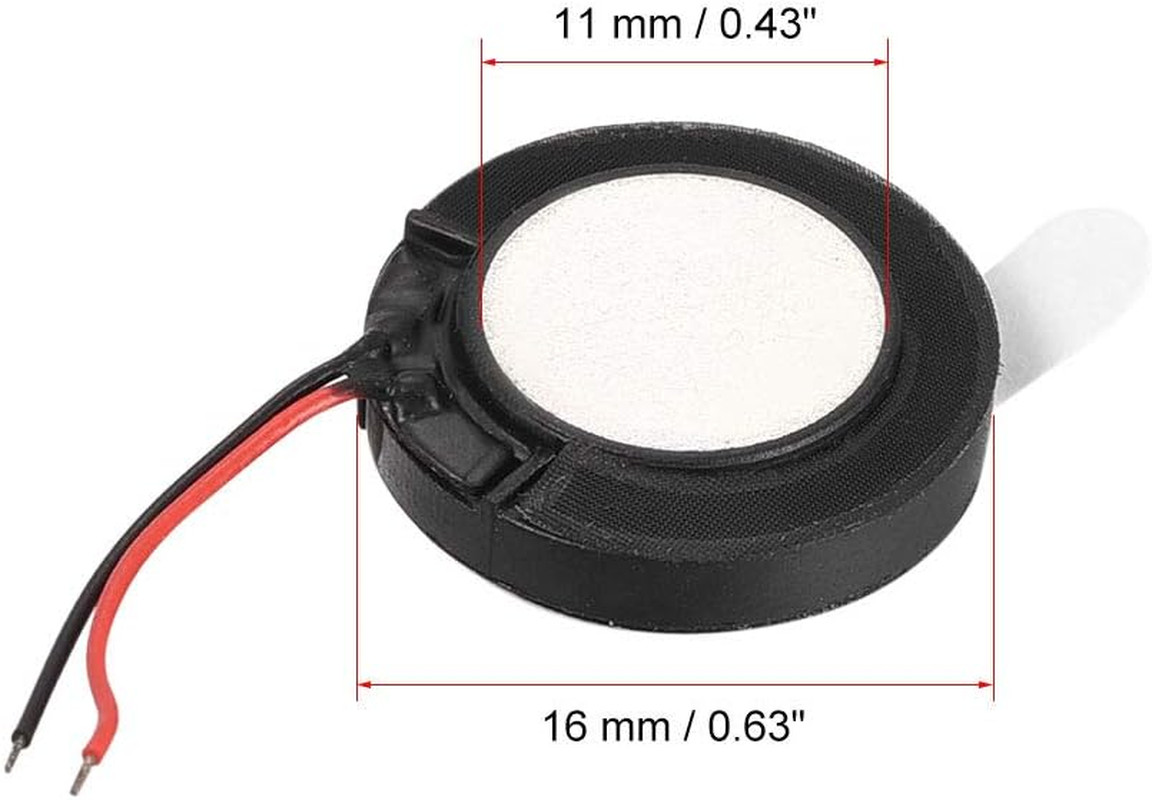 1W 8 Ohm 16Mm Dia Speaker with Wire for Electronic Projects 4Pcs