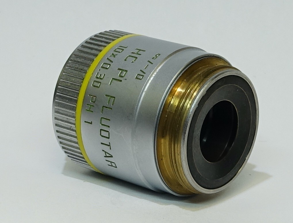 Leica HC PL Fluotar 10X/0.30 PH1 ∞/-/D Microscope Objective, PN 506507