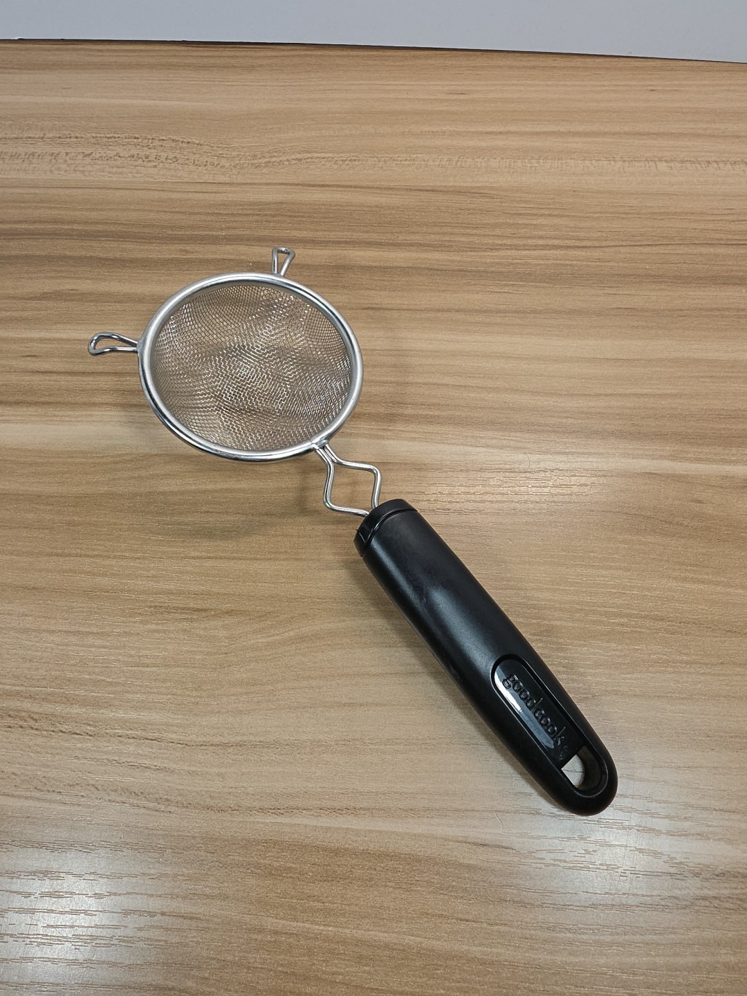 Good Cook Silver/Black Aluminum Mesh Strainer