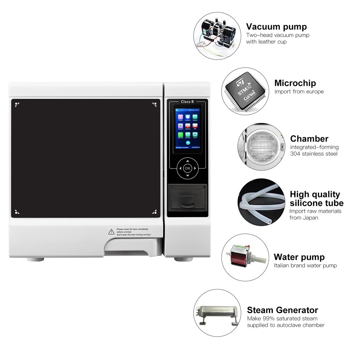 Dental Class B Lab Autoclave Steam Sterilizer/Unit Chair Computer Controlled A1