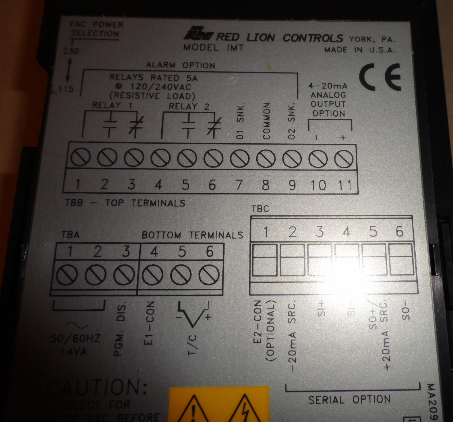 RED LION CONTROLS IMT02060 PANEL METER IMT NEW