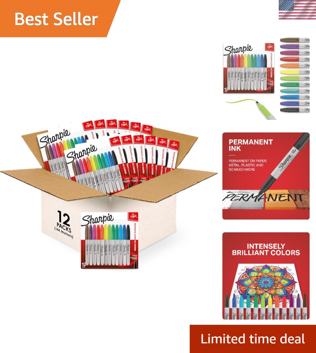 Permanent Markers, Quick Drying And Fade Resistant Fine Tip Marker Set For Wood,