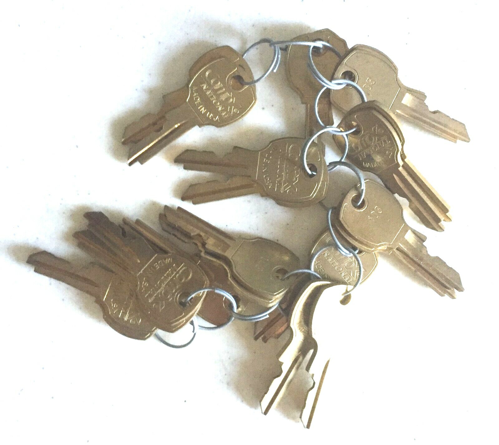 (2) #103 brass key, CompX National, Hafele 210.02.202 Replacement