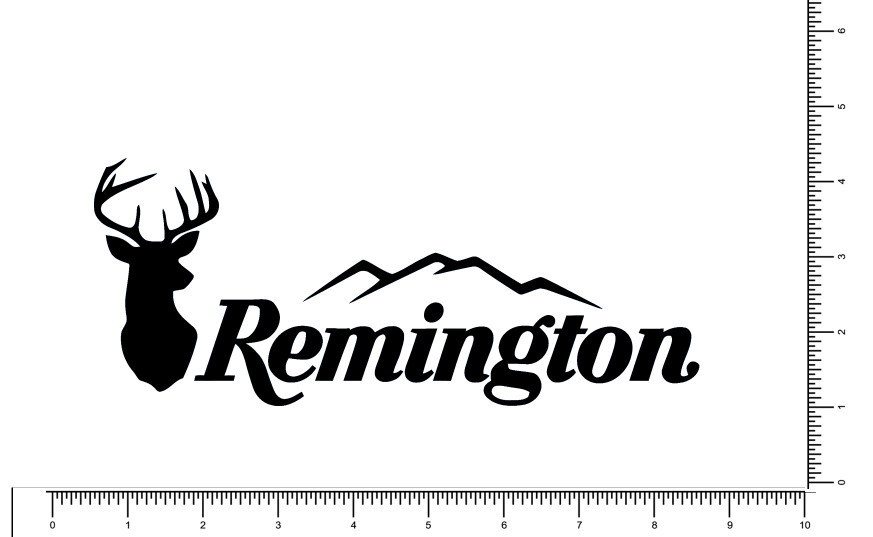 Remington Hunting Buck Deer Die Cut Sticker 9" x 3.5" Pick your color 1776 ammo