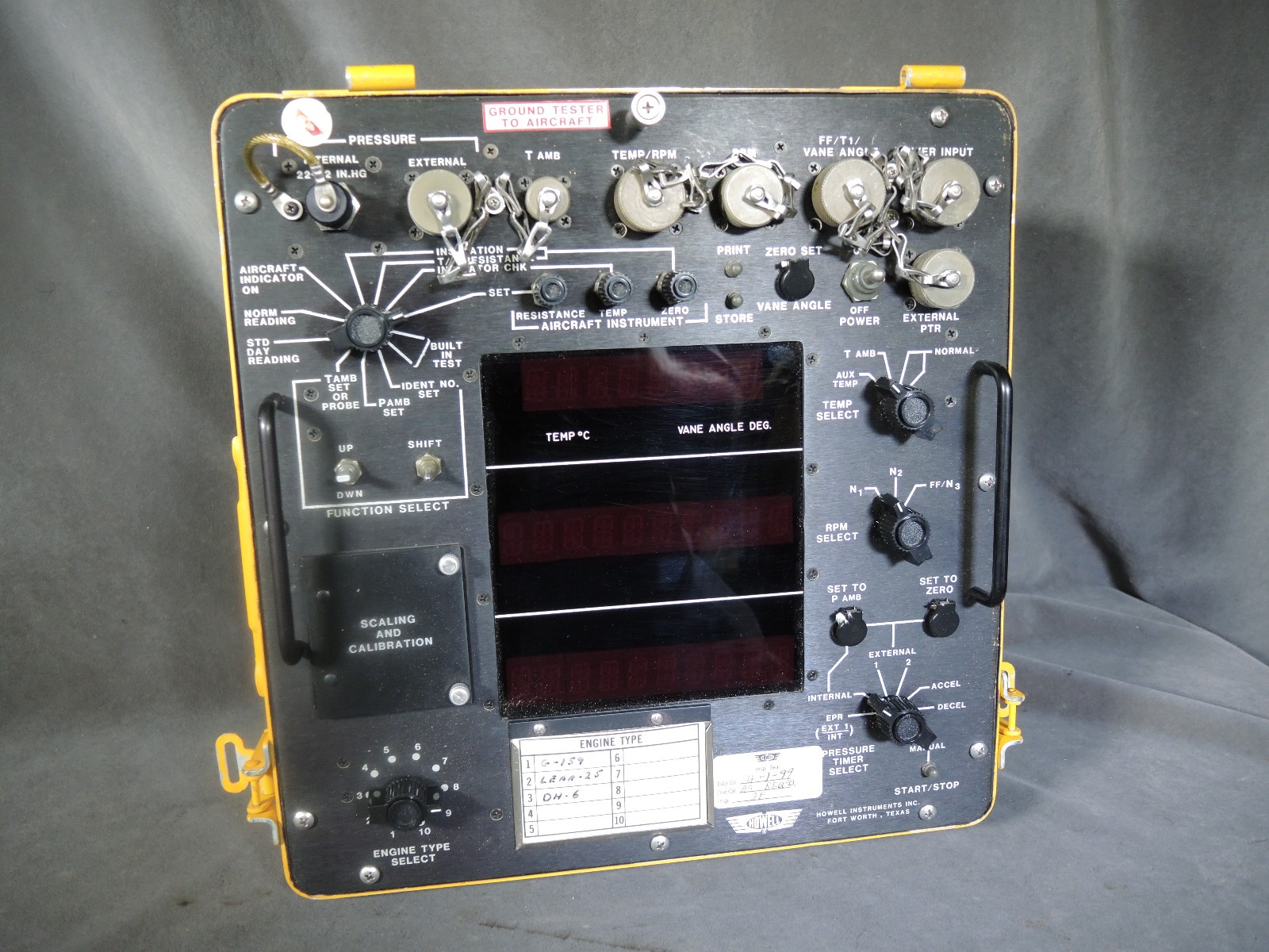 Avionics Howell H337NP-901 Engine Test Set Analyzer G-159 Lear-25 DH-6 Equipment