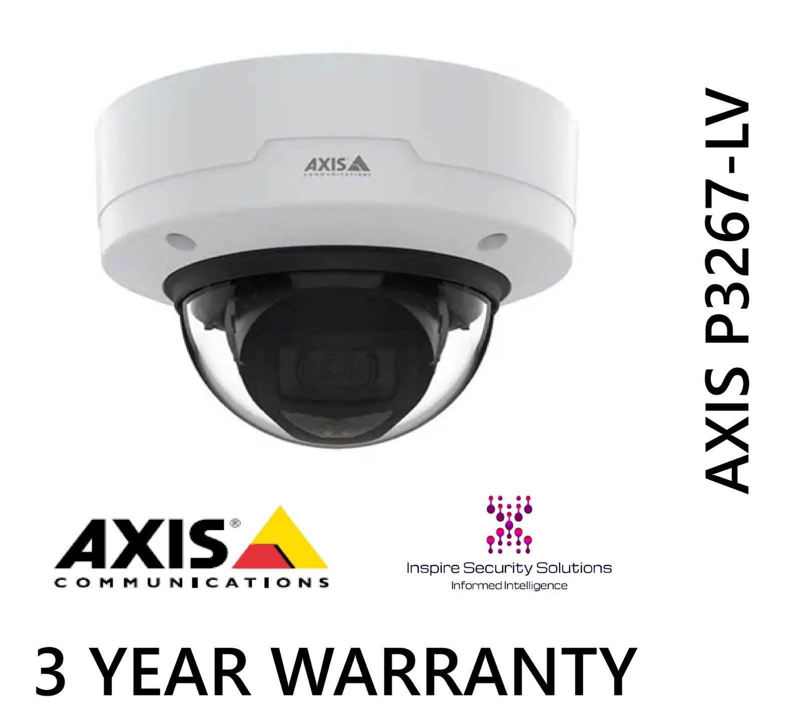 Axis P3267-LV 5MP Network IP Dome Camera IR Indoor Zoom Deep Learning CCTV