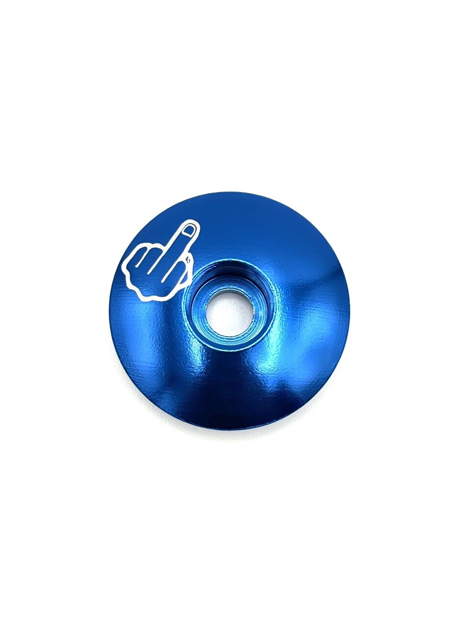Flippin the bird- Threadless Bicycle Headset Stem Cap 1 1/8" Finger