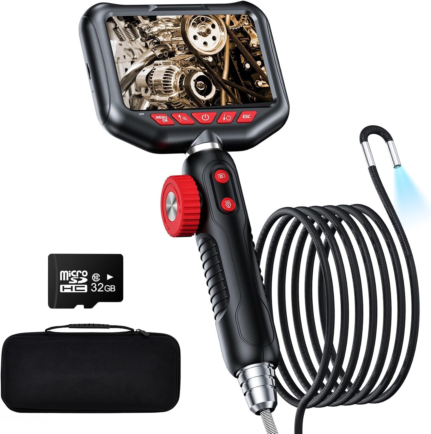 1920P Articulating Borescope 360° Rotation 6.2