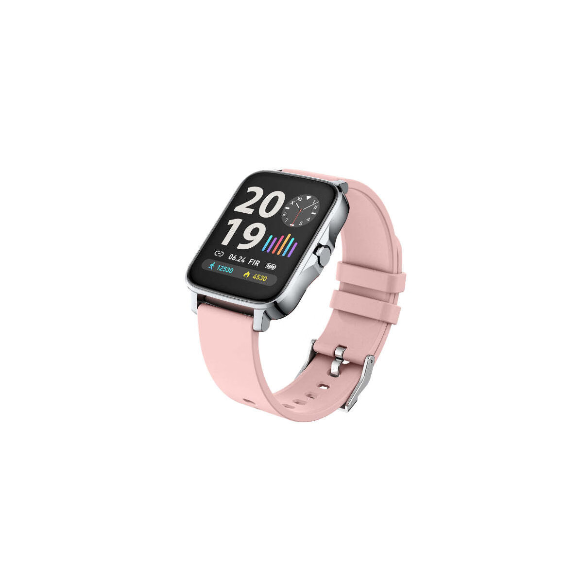 Color: PINK POWER - Lifestyle Smart Watch Heart Health Monitor And More