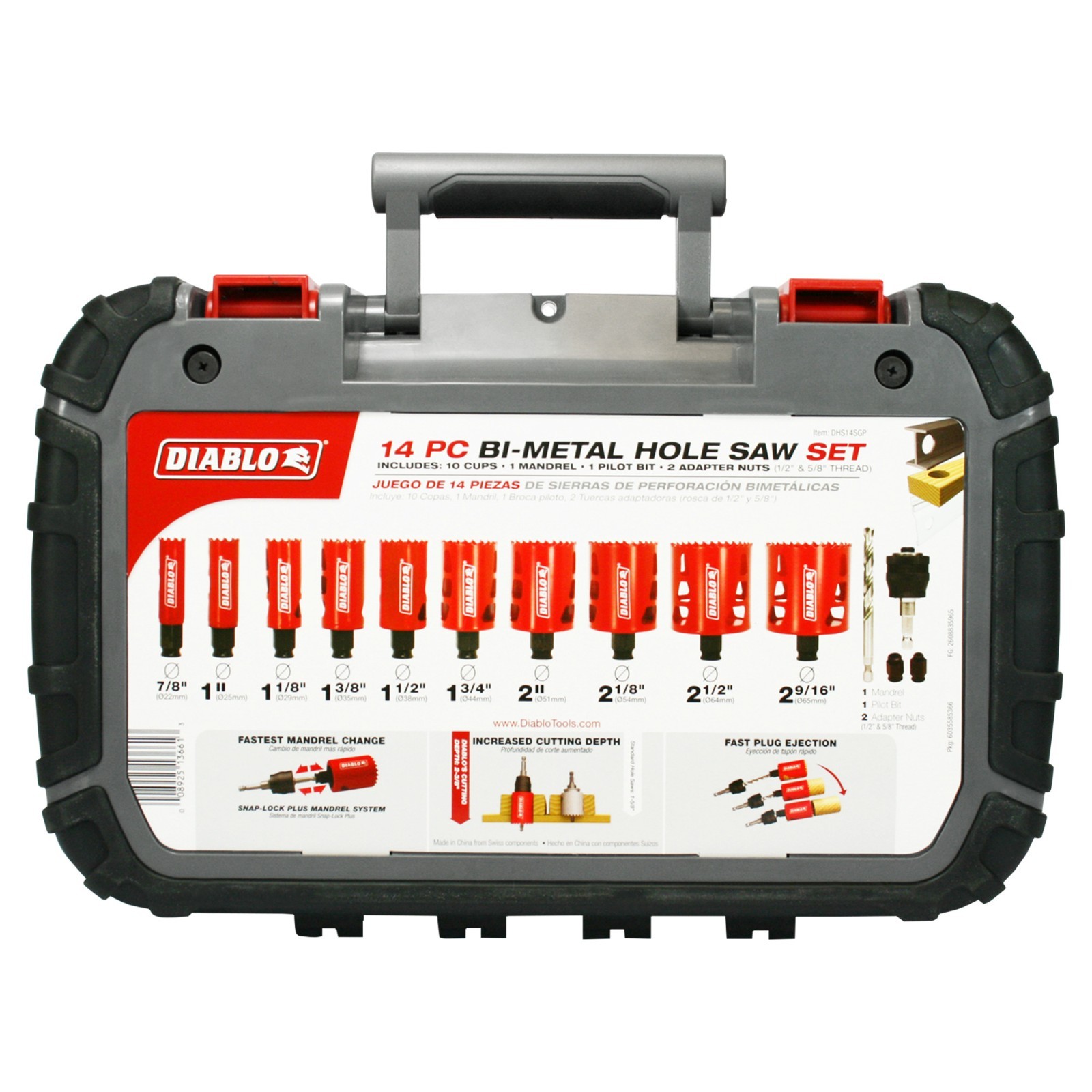 Hole Saw Kit Diablo DHS14SGP 14pc Hole Saw Kit - NEW IN FACTORY PACKAGING