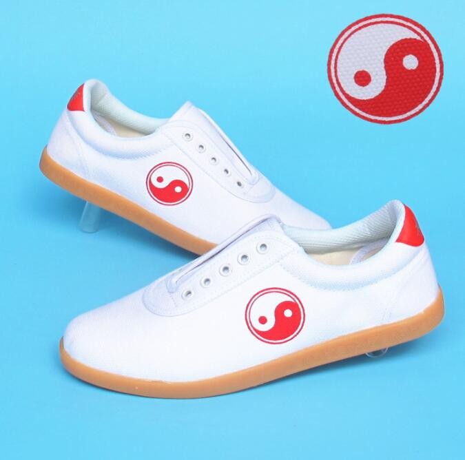 Women Men Adult Tai Chi Kung Fu Shoes White Canvas Sneakers Sport Footwear Shoes