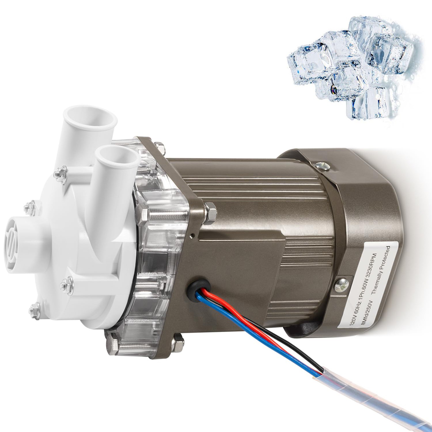 S-0730 Water Pump for Hoshizaki, Ice Machine Motor Assembly with Mounting Plate