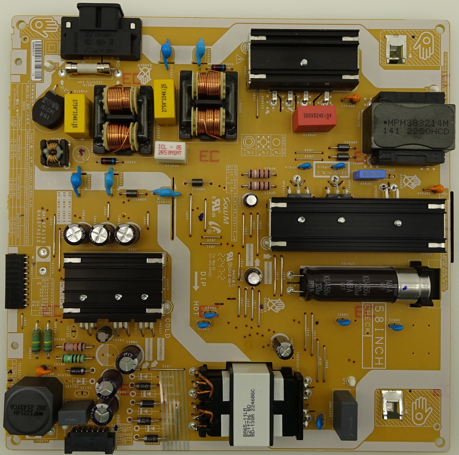 Samsung UN65TU700DFXZA Power Board BA65FA210 (KANT_SU2e_58_60_65_HYBRID_PW)